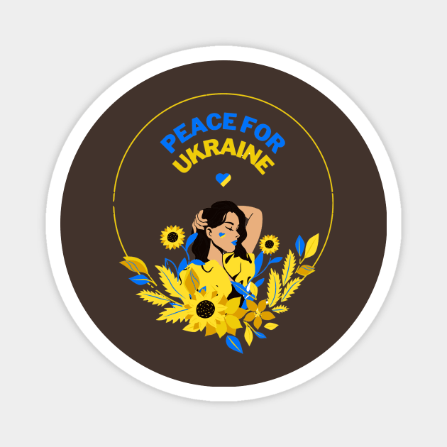 Peace for Ukraine Magnet by Creativity Haven